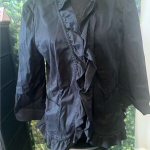 Women's Black Ruffled Jacket p46
